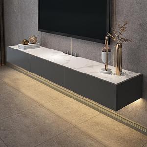 Muebles de sala de estar Soporte de exhibición de <span class=keywords><strong>TV</strong></span> acanalado Soporte de <span class=keywords><strong>TV</strong></span> flotante <span class=keywords><strong>LED</strong></span> <span class=keywords><strong>Estantes</strong></span> de <span class=keywords><strong>TV</strong></span> colgantes montados en la pared modernos - Product Image 5