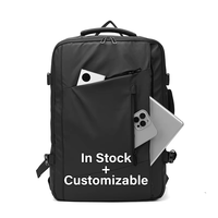 Sac à dos de voyage multifonctionnel personnalisable en stock, sac à dos d'ordinateur de voyage multi-couches imperméable de grande capacité