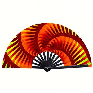 Abanicos de Mano de Bambú Personalizados de 13 Pulgadas, Grandes y Ruidosos, Arte Folclórico Tradicional, para Regalos Empresariales, para Baile en Línea, Abanico de Mano para Fiestas Rave - Product Image 1