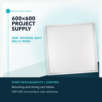 Panneau LED sans vis 600x600 40W 3CCT physique DALI-2 Push pour projets, fourniture et livraison