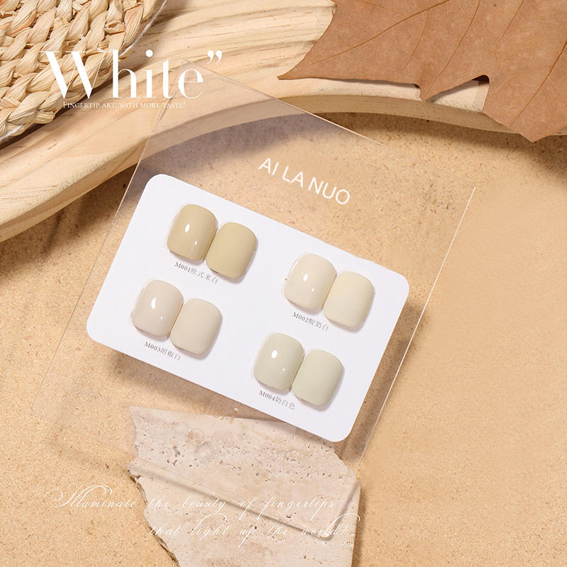 A complete set of four colors in white