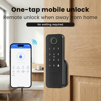 Serrure électronique intelligente étanche Locstar pour extérieur, intérieur, garage et portail avec code d'empreintes digitales, application TTlock Tuya