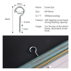 Tornillos <span class=keywords><strong>de</strong></span> acero duro para instalación en ventana, accesorios <span class=keywords><strong>de</strong></span> marco <span class=keywords><strong>de</strong></span> fotos, TS K300B, chapado en Zinc - Product Image 2