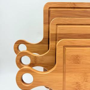 Bamboo Cutting Board <b>Set</b> 36x20cm 40.8x24.8cm 45.5x29.5cm With Handle Rectangle Chopping Blocks - Product Image 1