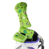 Multi Design LOW quantité minimale de commande PU Leather Printed Embroidery Logo Golf Club Head Cover Set Golf Wood Putter Headcover