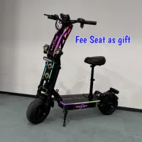 Trottinette Électrique Sans Taxes ni Dédouanement pour Livraison Directe, Pneus 14 Pouces, Moteur Double 60V/72V 8000W/6000W, Batterie 40-100Ah, avec Frein à Huile