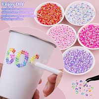 Kit de 40000 strass en résine gelée, 30 couleurs, strass à dos plat de 3 mm avec colle B7000 et outils pour loisirs créatifs et décoration d'ongles