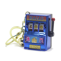 Porte-clés Machine à Fruits Lucky Slot avec Sonnette de Jeu et Manivelle Rotative, Jouet EDC Amusant à Thème Jackpot Arcade, Cadeaux Créatifs