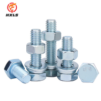 Baut Mur Kepala Heksagonal Galvanis Berkualitas Tinggi Grosir M6-M36 DIN933 DIN931 Baja Kelas 8.8 Panjang 16mm Lapisan Stainless