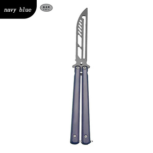 سكين تدريب فراشة قابل للطي من الفولاذ المقاوم للصدأ بالجملة من المصنع، أداة تدريب <span class=keywords><strong>CSGO</strong></span> للمبتدئين في الرياضة، تصنيع حسب الطلب - Product Image 3