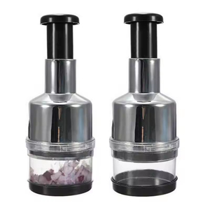 Hachoir <span class=keywords><strong>manuel</strong></span> en acier inoxydable et plastique pour légumes et oignons – Accessoire de cuisine - Product Image 6
