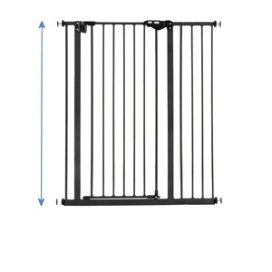 Cancello Extra Alto Portatile in Metallo per Animali Domestici, Porta di Sicurezza per Cani da Interno per Scale e Bambini con Estensione di 6,9 Pollici - Product Image 1