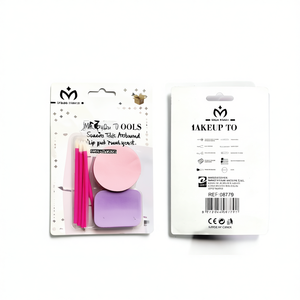 Juego de Brochas y Esponjas de Maquillaje Cuadradas y Redondas, 12 Piezas en Bandeja - Product Image 1