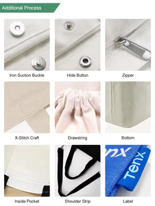 Nhà sản xuất của khuyến mãi tùy chỉnh in vai duy nhất vải bông mua sắm Tote Túi tái chế túi và dây kéo - Product Image 5