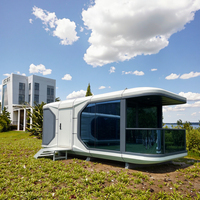 Maison Capsule Mobile Démontable en Acier Préfabriqué, Design Luxueux et Moderne, Portable, pour Usage Hôtelier Rapide