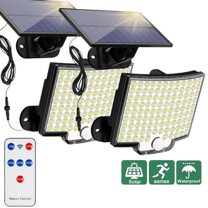 Reflector LED Impermeable con Sensor de Movimiento, Control Remoto, 3 Modos, para Patio, Garaje, Jardín, Luz Solar para Exteriores FX-SOSG014 - Product Image 1