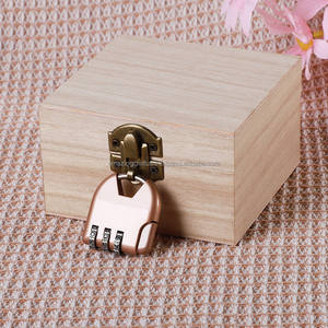Handmade Wooden Treasure <b>Box</b> with <b>Lock</b> and Key Jewelry Organizer Keepsake <b>Box</b> for Craft Gifts - Product Image 4