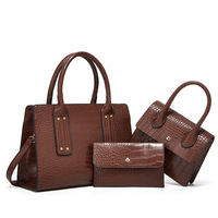 Sac à bandoulière unisexe de luxe en cuir PU crocodile, nouvelle collection, trois pièces, étanche, capacité 3L+, vente en gros Mifaktory
