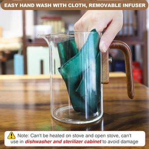 Tetera de Vidrio Enchanti con Infusor Magnético Extraíble para Té de Hojas Sueltas, Colador para Brujería, Separación de Agua, Paquete de Regalo - Product Image 5