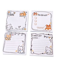 Nouvelles notes adhésives de la série Chien de dessin animé, style Ins, design créatif et esthétique, blocs-notes à forte adhérence pour étudiants