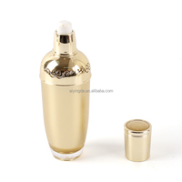 Vente en gros d'ensembles d'emballages cosmétiques de forme ronde 50g 100g bouteille de lotion pompe acrylique ronde et pot de crème acrylique
