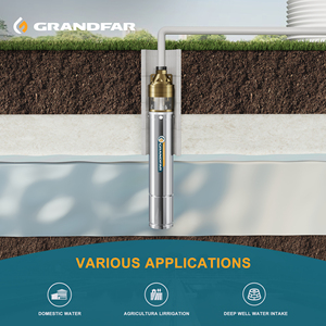GRANDFAR AC 220V Stainless Steel High Water <b>Pump</b> <b>Submersible</b> Large Flow Copper Wire Deep Well 4SKm100/4SKM200/4SKM200 High Press - Product Image 5
