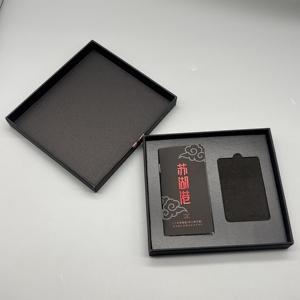 Boîtes cadeaux rigides de style chinois personnalisées, boîtes en carton noir avec feuille d'or <span class=keywords><strong>rose</strong></span> pour l'emballage de cartes-cadeaux de fruits de mer et de crabes - Product Image 3