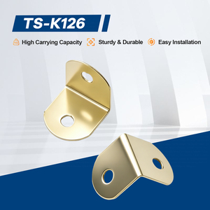 Golden Round <strong>Corner</strong> L Shape Angle <strong>Bracket</strong> 90 Degree Right Angle Frame <strong>Corner</strong> Connector <strong>Mirror</strong> Frame Support <strong>Bracket</strong> - Product Image 1