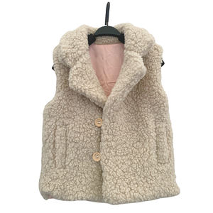 Hiver Bébé Unisexe <span class=keywords><strong>Sherpa</strong></span> Gilet sans manches Col en V <span class=keywords><strong>Manteau</strong></span> chaud pour tout-petits - Product Image 1