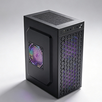 Gabinete de PC Micro ATX Meway Mesh Front con Ventilador RGB, Mini Torre de Acero SPCC, Compatible con PSU ATX, Chasis Personalizado para Juegos y Oficina, en Stock
