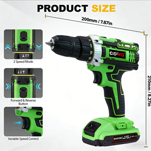 <span class=keywords><strong>Precio</strong></span> Directo <span class=keywords><strong>de</strong></span> Fábrica OEM Taladro <span class=keywords><strong>de</strong></span> Impacto Eléctrico Recargable 25NM Multifunción con Escobillas Taladro Eléctrico Portátil - Product Image 2