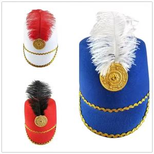 Chapeau de cérémonie britannique à plumes pour Halloween, idéal pour les spectacles, les carnavals et les fêtes - Vente en gros - Product Image 1