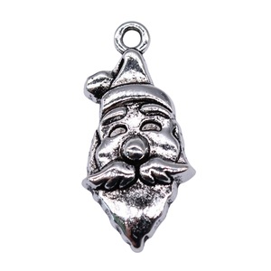 Pendentif Breloque Père Noël en Alliage <span class=keywords><strong>de</strong></span> Zinc Argenté Antique pour Fabrication <span class=keywords><strong>de</strong></span> Colliers et Bracelets DIY, Fournitures en Gros pour Bijoux <span class=keywords><strong>de</strong></span> Fêtes - Product Image 3