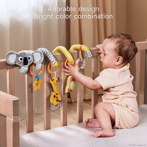 Tumama Kids Koala Activity Squeaky Hanging Rattle Toy Set Soft Baby Spiral Hanging Toys Cuna Móvil <span class=keywords><strong>Espiral</strong></span> Cochecito de bebé Juguetes - Product Image 4