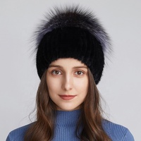 Chapeaux en vrai fourrure de renard, produit d'hiver, tissé à la main, pour femme, mignon, queue, Ski, vente en gros usine,