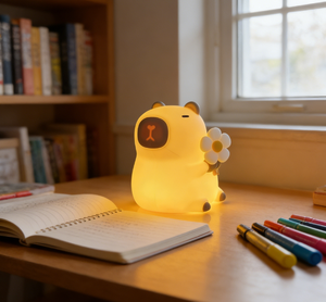 โคมไฟคาปิบาร่าน่ารัก ไฟกลางคืนซิลิโคน LED ชาร์จ USB เปลี่ยนสีได้ โคมไฟข้างเตียงเด็ก โคมไฟรูปสัตว์น่ารักสำหรับห้องเด็ก - Product Image 4