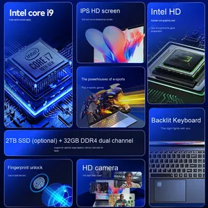 Laptop chơi game di động 15.6 inch, chip Core i9, thiết kế mỏng nhẹ, dùng cho văn phòng và kinh doanh, sử dụng chip Intel. - Product Image 5