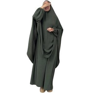 Abaya cơ bản phụ nữ hồi giáo quần áo abaya hồi giáo ăn mặc dài bình thường thiết kế ramadan abaya Bộ - Product Image 1