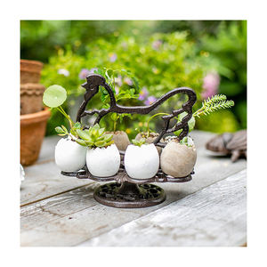 Organizador de <span class=keywords><strong>Huevos</strong></span> Rústico Americano de Hierro Fundido, Doble, Estilo Nostálgico, Decoración Retro para Cocina, Centro de Mesa Nórdico para Bodas, Almacenamiento de Alimentos - Product Image 2