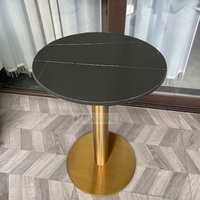 Schiefer-Esstisch für Fast-Food-Restaurants und Schulkantinen, Minimalistisches Design, Runde Form, 4-Sitzer, Möbel für Zuhause, Serviertische