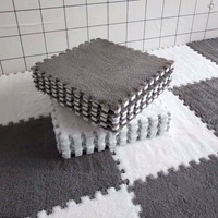 2023 tapis de sol imbriqués modernes Eva Puzzle tapis poilu lavable en peluche tapis bébé tapis de jeu tufté coupe Pile fabriqué à la Machine