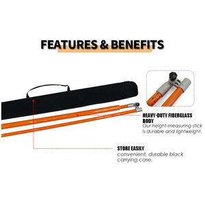 Varilla de Medición de Altura de Carga de Fibra de Vidrio de 15 Pies de Alta Resistencia con Poste Ajustable para Camiones - Product Image 3