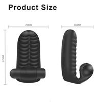 Vibrateur de doigt en silicone 2026 en promotion pour femmes, stimulateur clitoridien et point G, étanche IPX5, jouet de masturbation noir