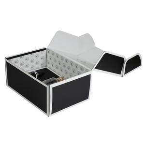 Boîte d'expédition en carton ondulé personnalisée avec insert pour ensemble de soins de la peau, emballage de flacon en verre, coffret cadeau cosmétique de luxe avec séparateur - Product Image 2