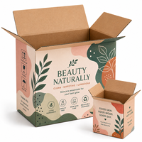 Carton d'affichage en carton ondulé E Flute personnalisé avec graphisme pour l'emballage de produits de beauté en détail et les cadeaux promotionnels