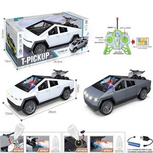 Télécommande de simulation Tesla Cyber Pickup DEFA 27 MHz 1:16 avec démonstration à six voies, un bouton, double pulvérisation <span class=keywords><strong>et</strong></span> éclairage des vitres - Product Image 2