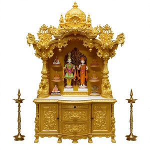 Indian Design Traditional Carved Pooja <b>Mandir</b> Hindu <b>Mandir</b> Pooja Room Shrine for Home Premium Solid Teak Wood <b>Mandir</b> - Product Image 3