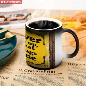 Mug en céramique givrée 11oz, tasse magique changeante de couleur, vaisselle intelligente sensible à la chaleur - Product Image 5