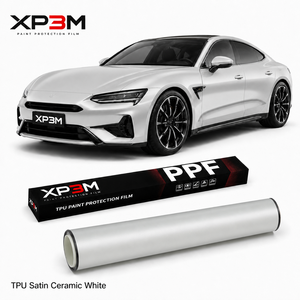 ฟิล์มใสกันรอยรถยนต์ XP3M สีขาวด้านแบบซาติน เซรามิก  TPU  ความหนา 7.5 มิล  ซ่อมแซมตัวเองได้ ป้องกันรอยขีดข่วน ป้องกันการเหลือง ขนาด 1.52x15 เมตร - Product Image 1