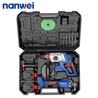 Kit d'outils professionnels haute performance 2 pièces : Meuleuse d'angle et perceuse à percussion lithium-ion